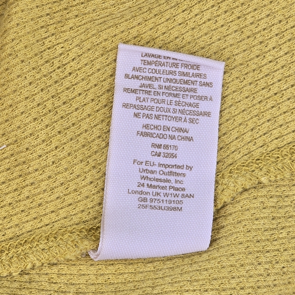 Free People Kombucha Crochet Knit Cuff Thermal Top in Lemongrass Size M - Picture 8 of 8